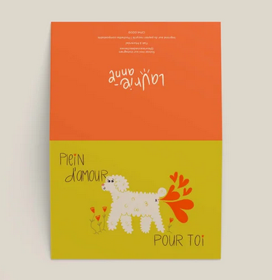 Carte de souhaits Plein d'amour pour toi - arloca