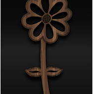 Signet en bois marguerite - arloca