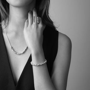 Bague ouverte Melt en argent - arloca