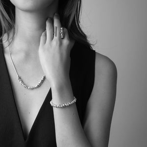 Bague ouverte Melt en argent.