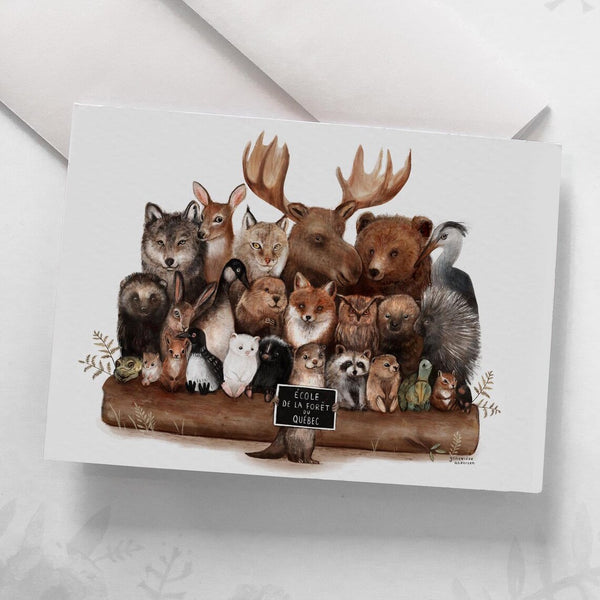 Carte de souhaits La classe de la forêt - arloca