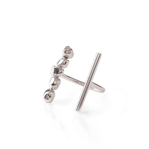 Bague ouverte Melt en argent.