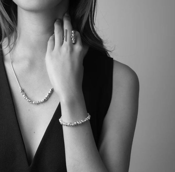Bracelet à billes en argent - arloca