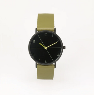 Montre pour homme Montre kaki / noir mat