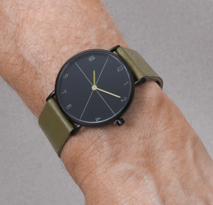 Montre pour homme Montre kaki / noir mat