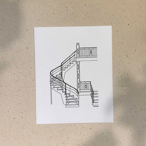 Affiche escaliers 8"x10" - arloca