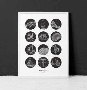 Affiche Montréal 18"x24" - arloca