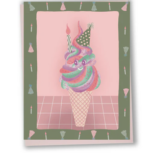 Carte de souhaits Bonne Fête Crème glacée - arloca