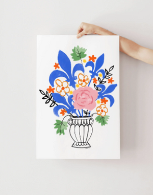 Affiche Bouquet de fleurs de Lys - arloca