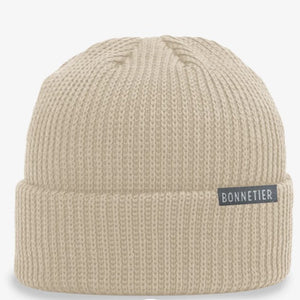 Tuque tricotée en laine mérinos – Beige - arloca