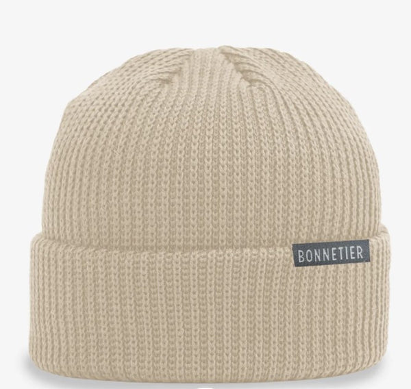 Tuque tricotée en laine mérinos – Beige - arloca