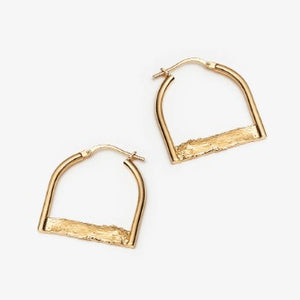 Diplomate - Boucles d'oreilles en argent plaqué or 14 carats - arloca