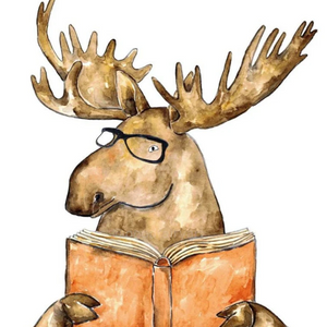 Affiche l'orignal lit un livre - arloca