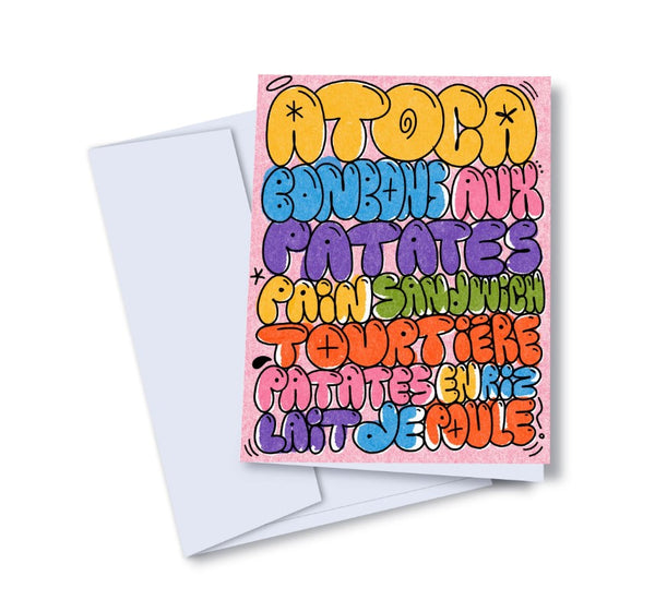 Carte de souhaits Graffitis de Noel