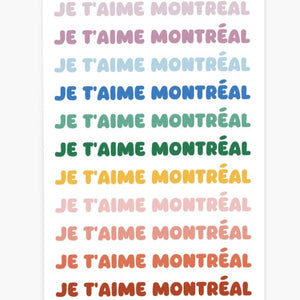 Carte postale Je t'aime Montréal - arloca