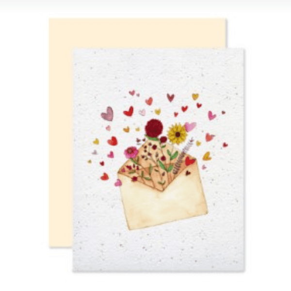 Carte de souhaits plantable Lettre d'amour - arloca