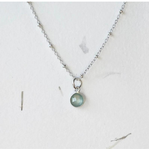 Collier argent/calcedony - arloca