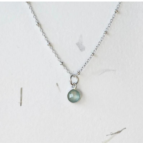 Collier argent/calcedony - arloca