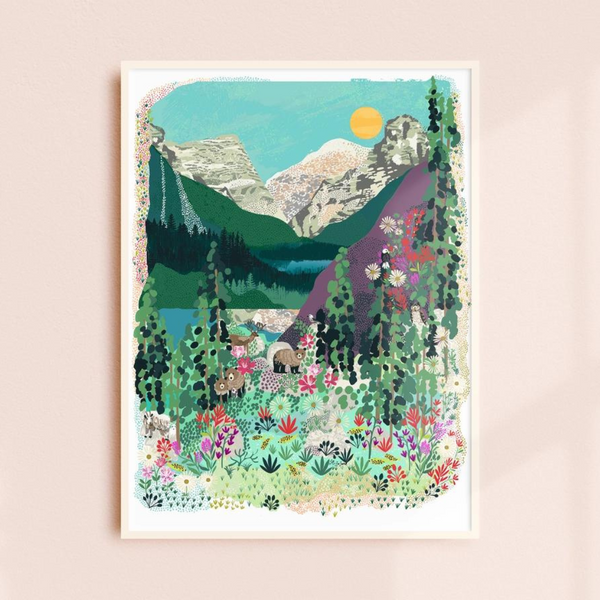 Affiche des montagnes Rocheuses de Banff