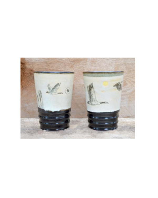 Verre à bière en céramique Outardes - arloca