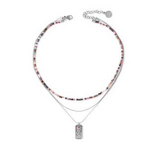 Collier Pivoine argent - arloca