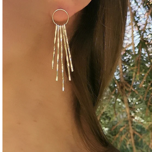 Boucles d'oreilles Inti frange longue - arloca