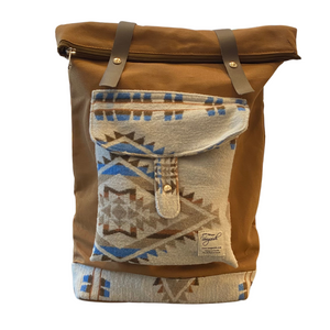 Sac à dos - camel & bleu - petit - arloca