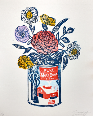Affiche Maple Flower, illustration pop art de Whatisadam
