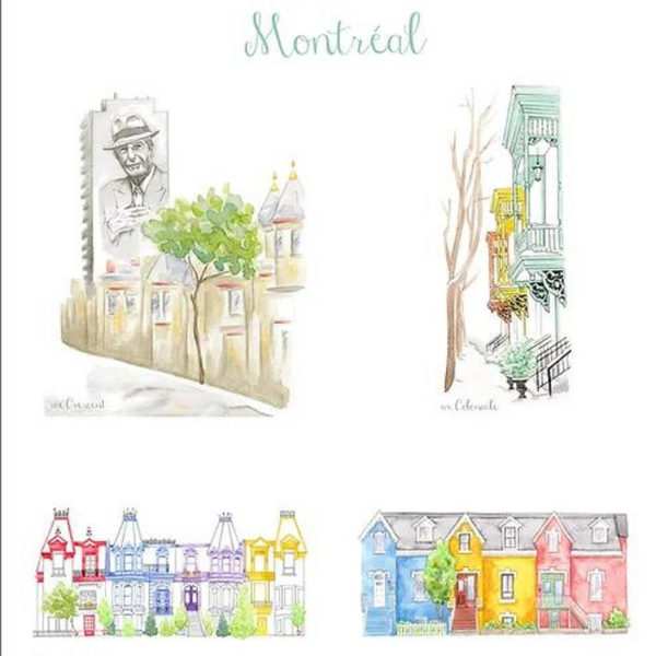 Affiche Montréal et ses façades