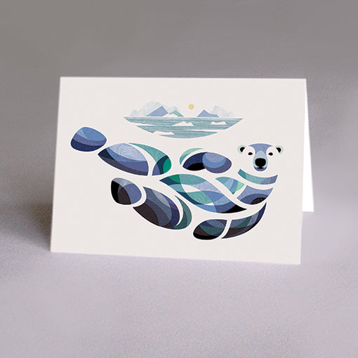 Carte de souhaits Polux l'ours polaire - arloca