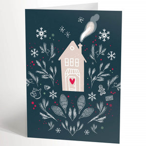 Carte de voeux Noël scandinave - arloca