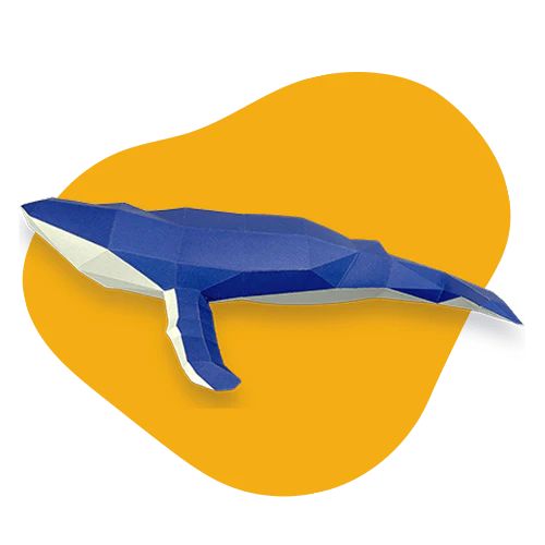 Kit de casse-têtes en 3D Baleine bleue