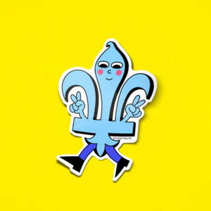 Autocollant Fleur de Lys peace - arloca