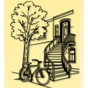 Décoration murale Façade avec un vélo - arloca