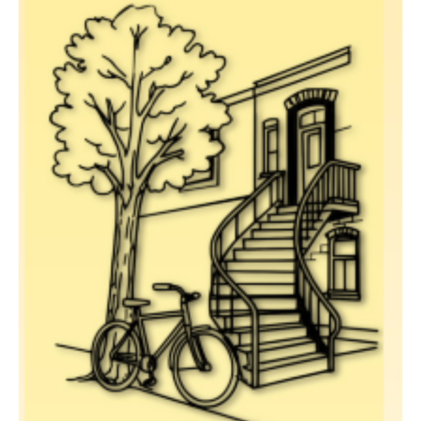 Décoration murale Façade avec un vélo - arloca