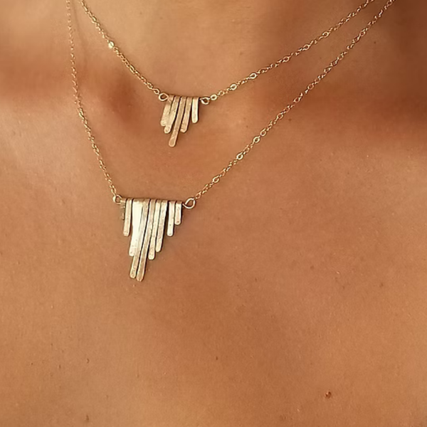 Collier Quinca moyen en or jaune - arloca