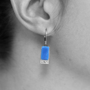 Boucles d'reilles Mosaîk verre et étain - arloca