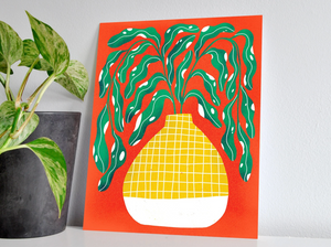Affiche Plante Rouge 8"x10" - arloca