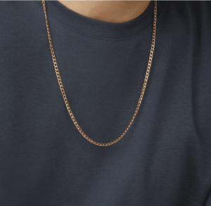 Collier cubain en or pour homme.