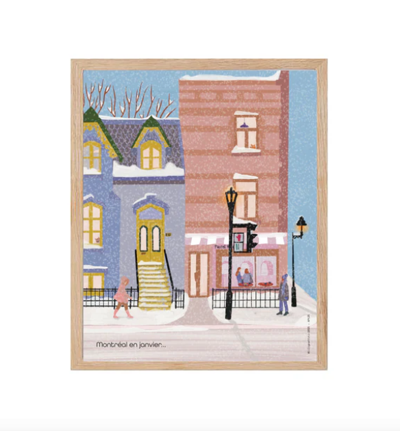 Affiche Montréal en janvier - arloca