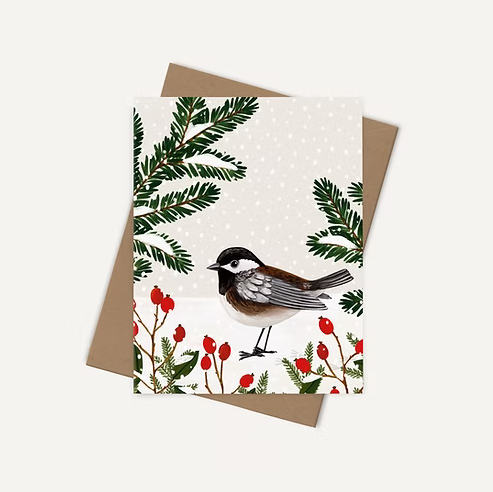 Carte de voeux L'Oiseau d'hiver