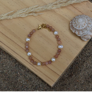 Bracelet de perles Crépuscule doré - arloca