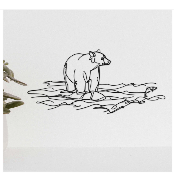 Décoration murale L'Ours à la pêche