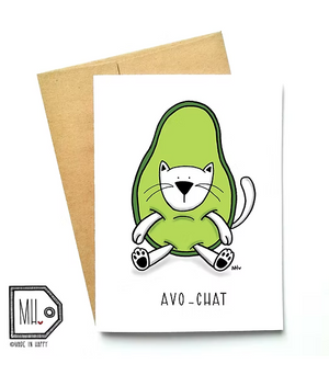 Tarjeta de felicitación Avo-gato