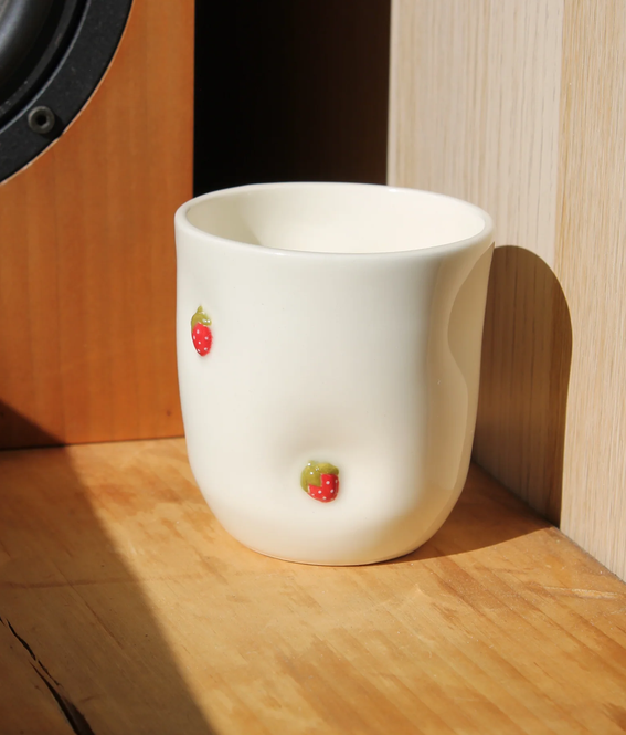 Tasse espresso en céramique Fraise