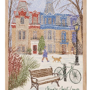 Affiche murale Square Saint-Louis en hiver.