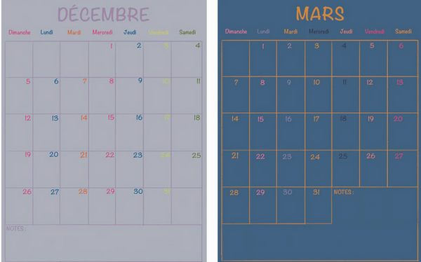 Calendrier 2027