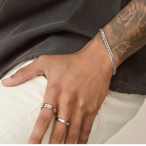 Bracelet miami en argent pour homme