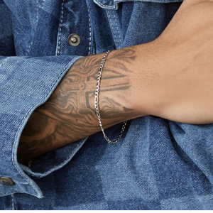Bracelet sicilien en argent pour homme.