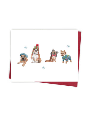 Carte de voeux Les chiens - arloca